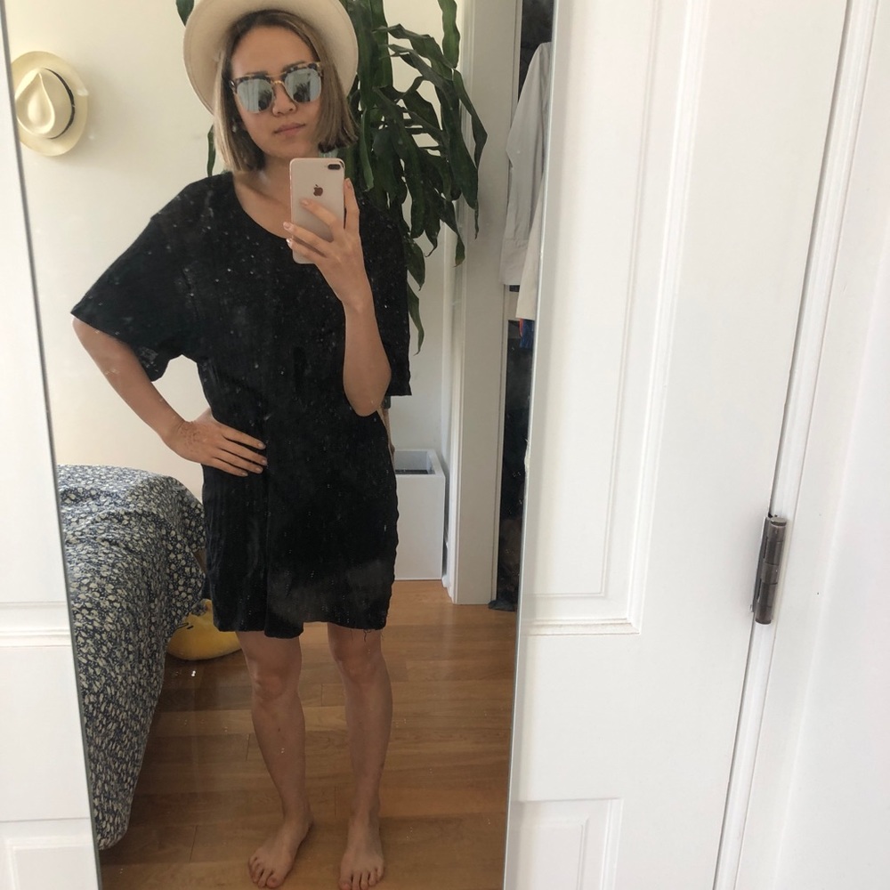 Reformation black knit dress